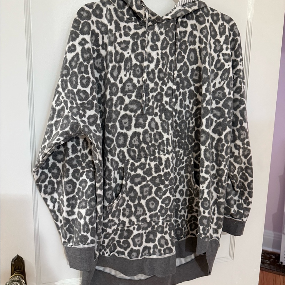 Maurices Leopard hooded sweatshirt